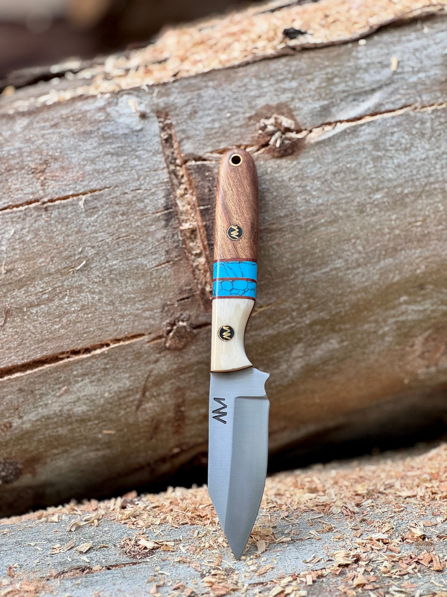 High carbon 12C27 stainless steel drop point knife for camping and hunting tasks
