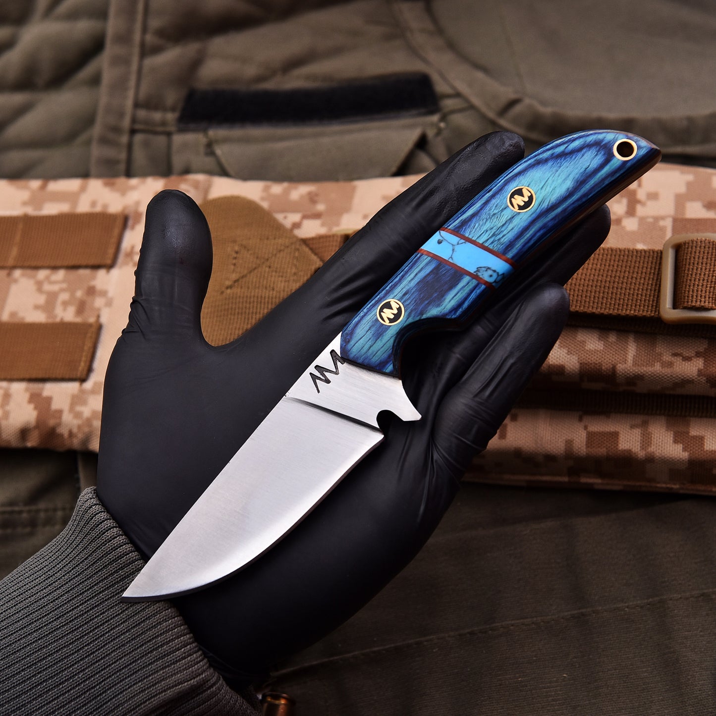 AM Azure Camping & Outdoor Knife