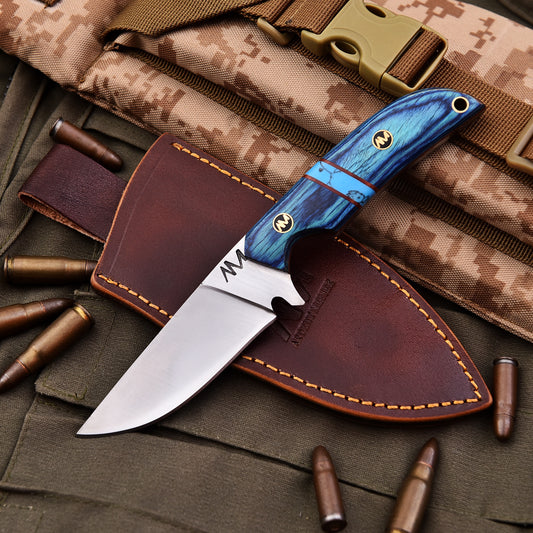 AM Azure Fixed Blade Hunting & Skinning Knife