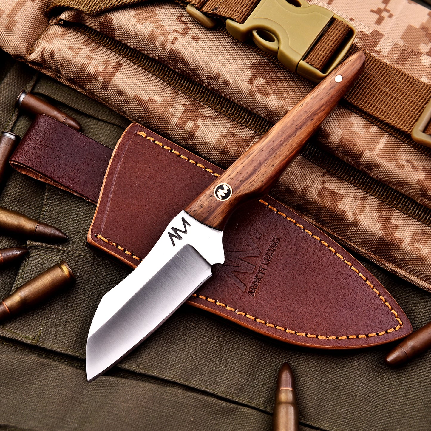 AM Lancer Fixed Blade Everyday Carry Knife with its Premium sheath