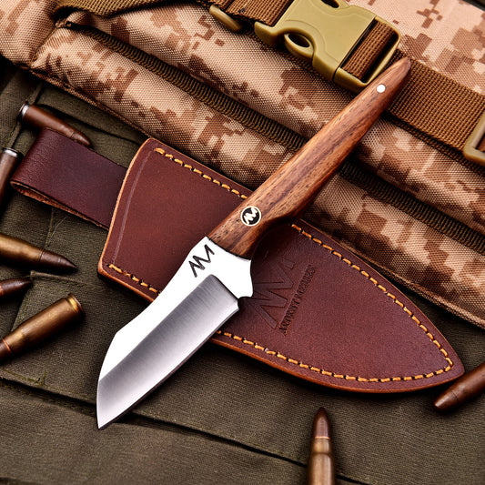 AM Lancer Fixed Blade Everyday Carry Knife with its Premium sheath