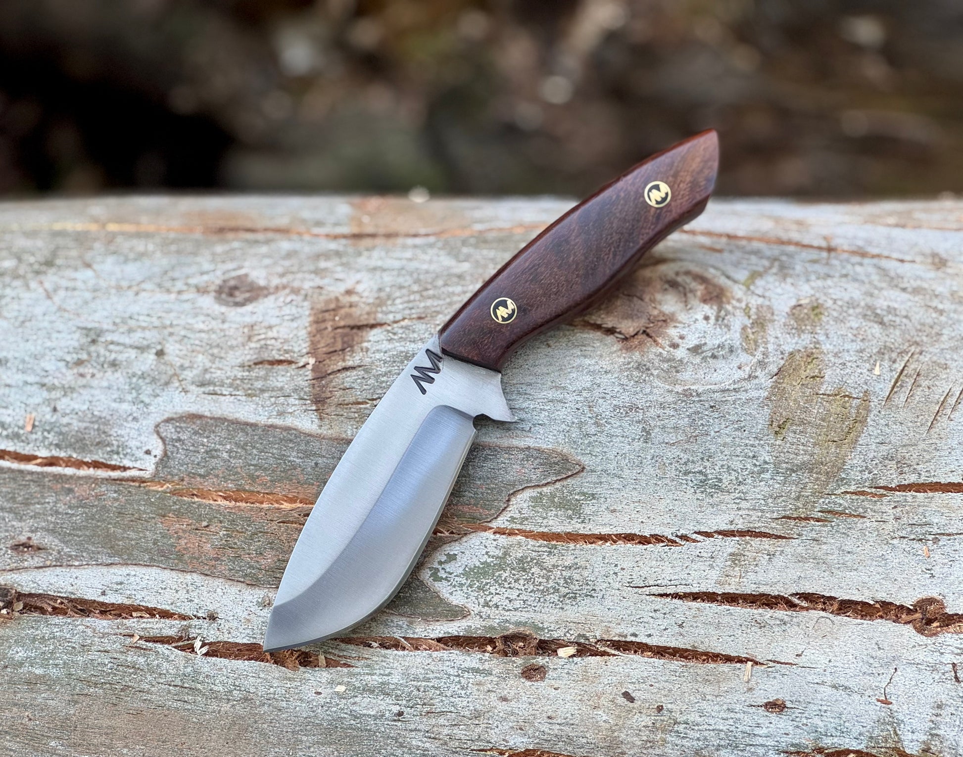 8" 12c27 Stainless Steel Hunting Knife with classic rosewood handle