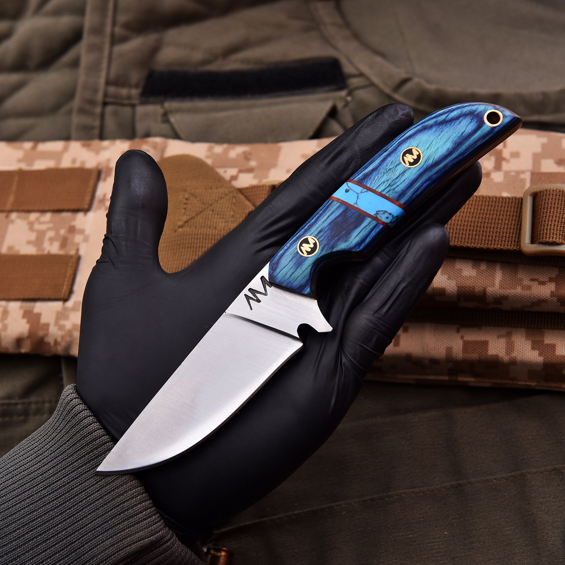 AM Azure Camping & Outdoor Knife