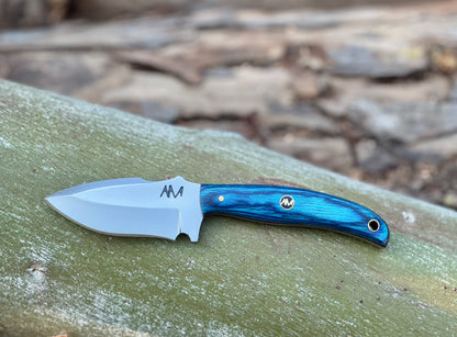 custom made easy to carry fixed blade knife for bush craft
