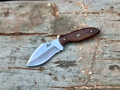  Drop point full tang utility knife for skinning and field dressing game
